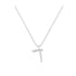 Daled - Hebrew Alef-Bet letter diamond Necklace - D letter